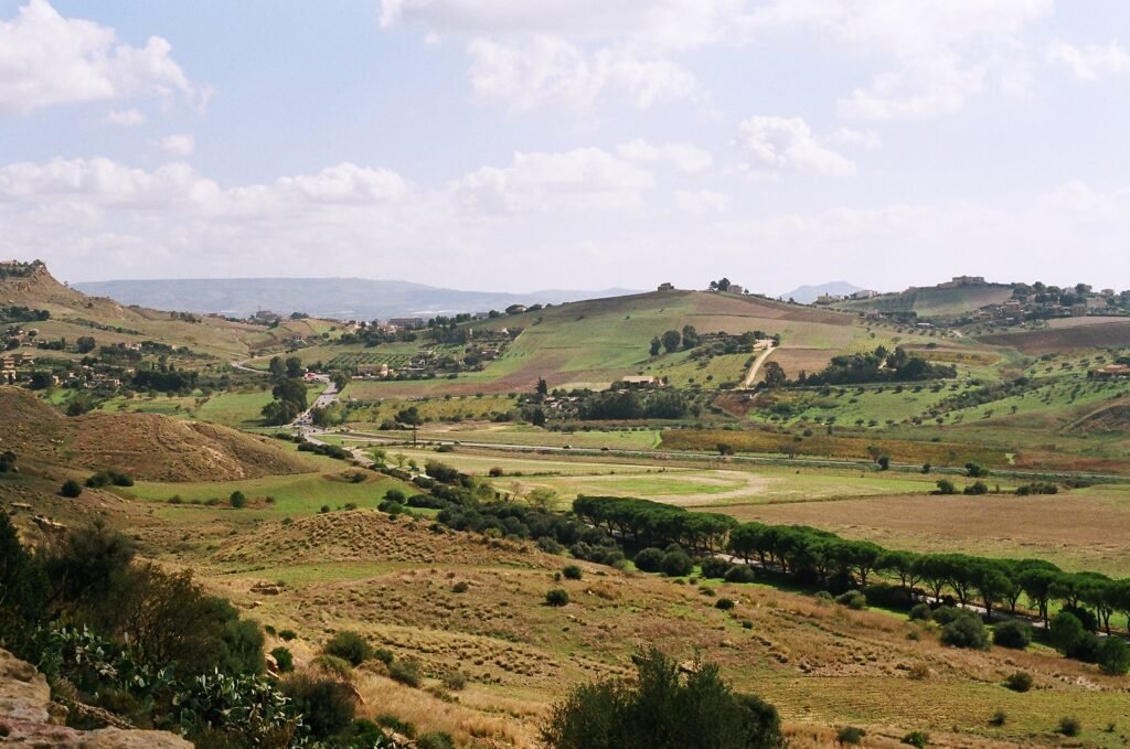 Hills and farmland in Sicily