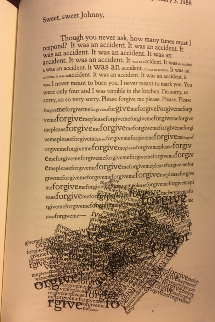 Overlapping text from House of Leaves by Danielewski